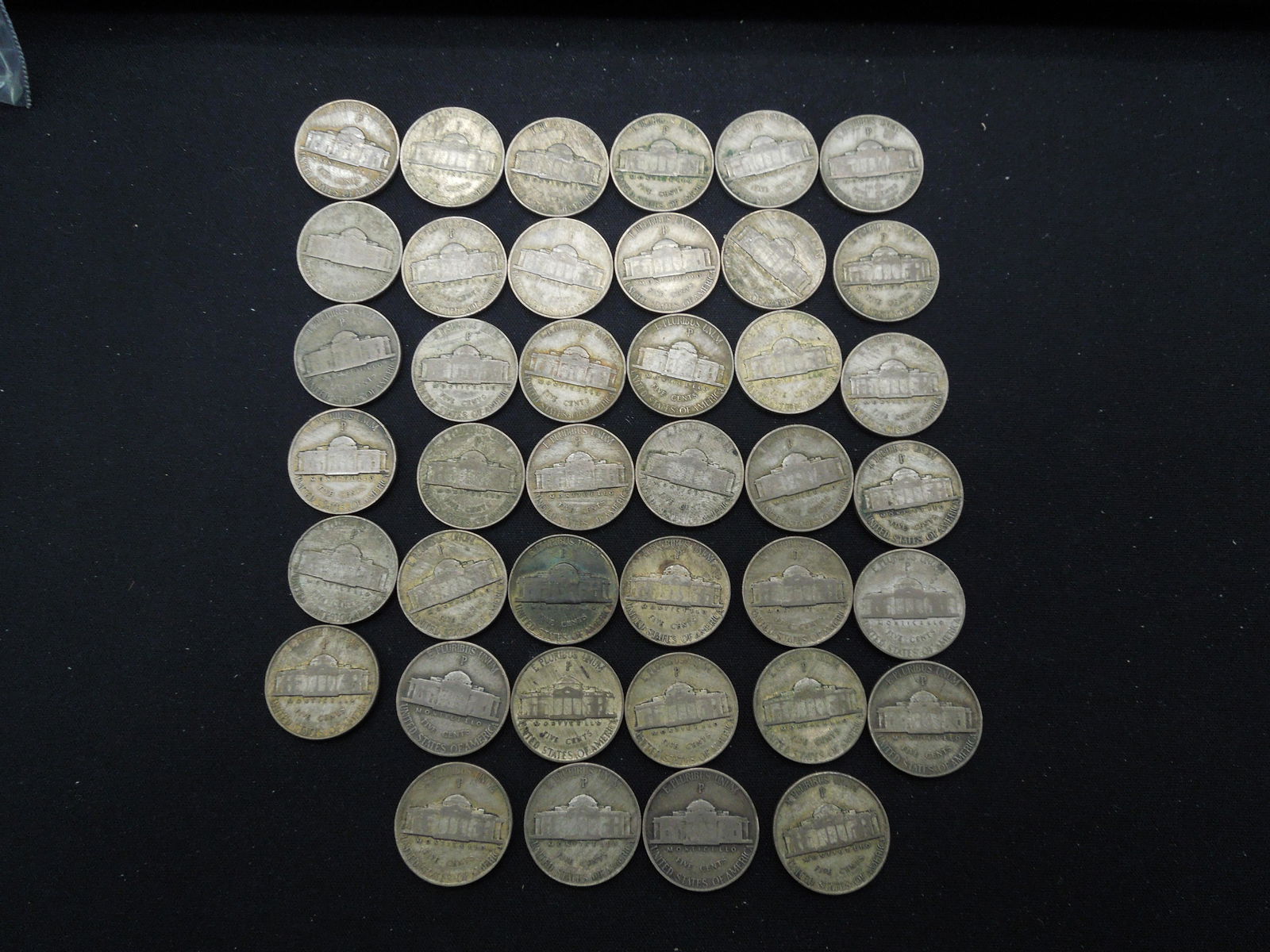 Roll of 40 1943 Silver War Nickels. (1 of 17)