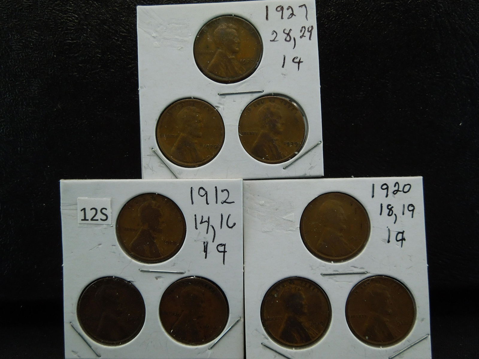 1912/14/16/18/19/20/27/28/29 Lincoln Wheat Cents (9 (1 of 7)