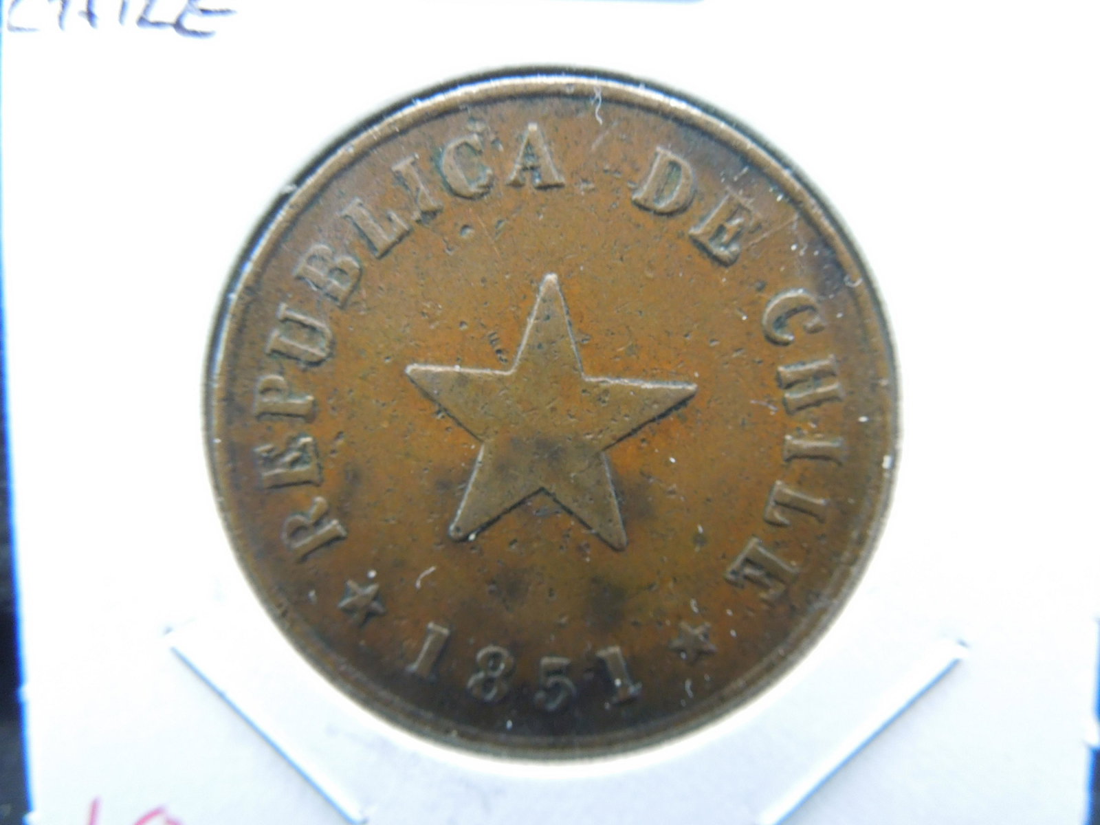 1851-H Chile Centavo. Rare.: 1851-H Chile Centavo. Rare.