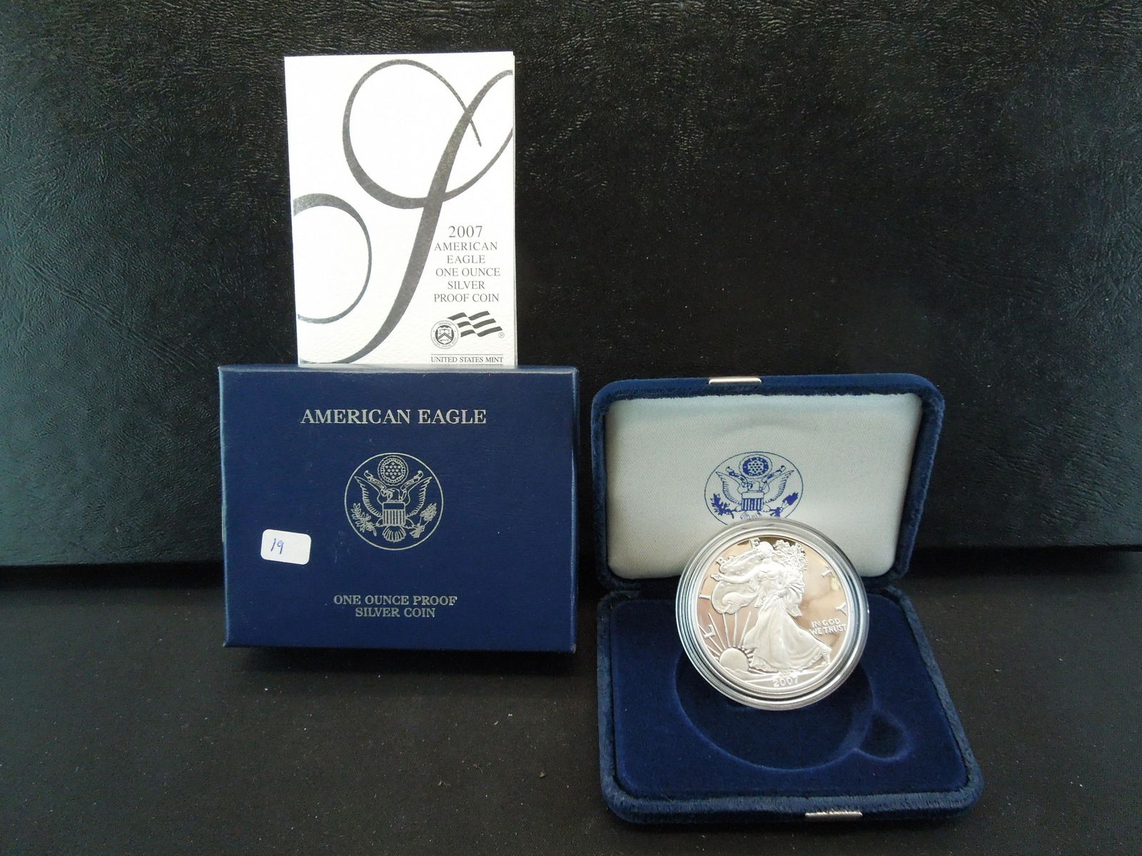2007 W American Silver Eagle.  GEM Proof in original (1 of 4)