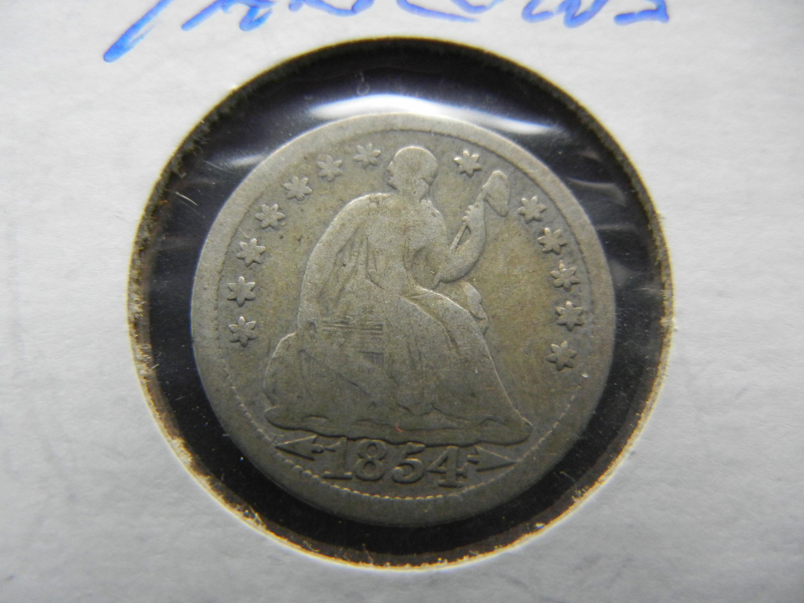 1854 Seated Liberty Half Dime with Arrows - 90% Silver (1 of 3)