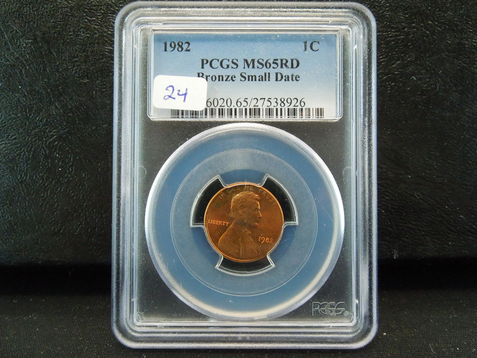 1982 Bronze Small Date Lincoln Memorial Cent.  PCGS MS (1 of 3)