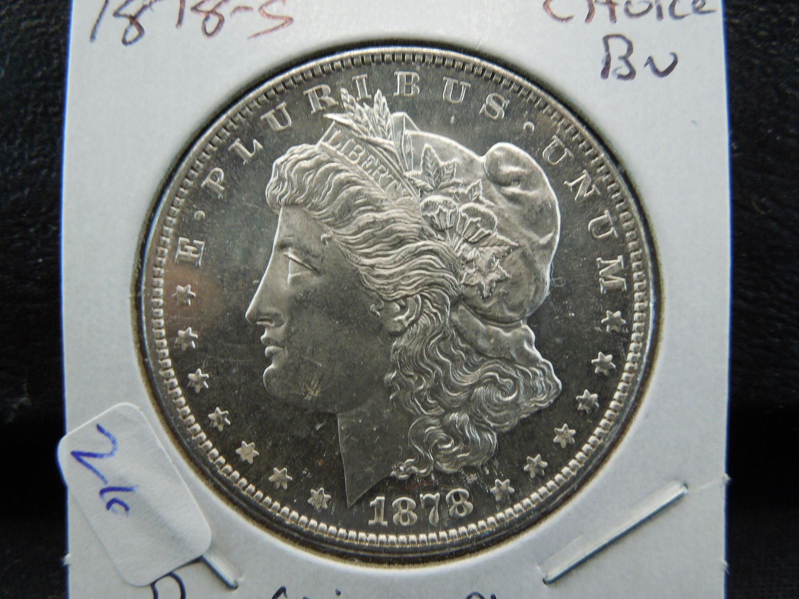1878-S Morgan Dollar.  Choice BU with a proof like (1 of 3)