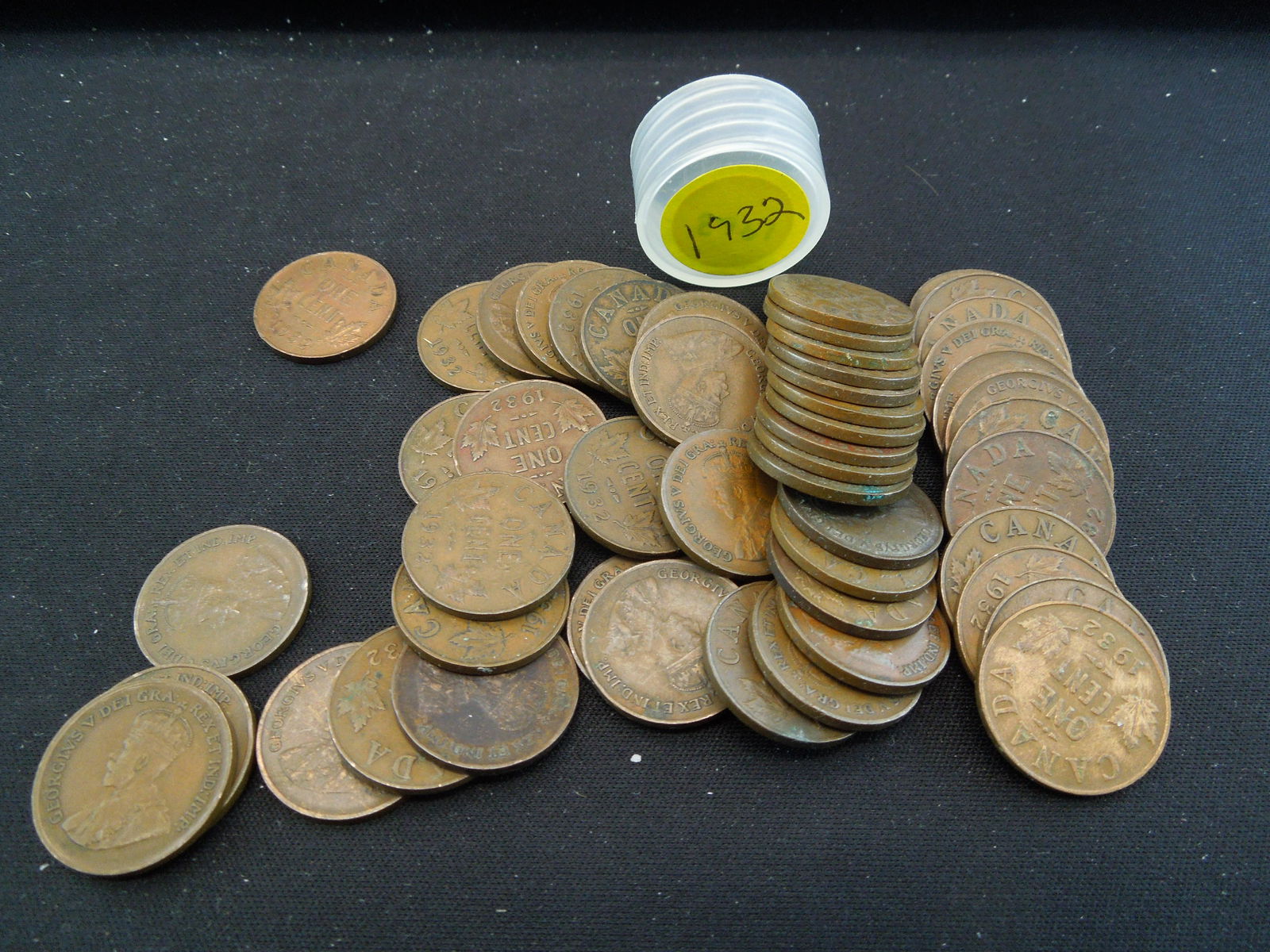 (50) 1932 Canadian Cents.  Much tougher roll. (1 of 4)