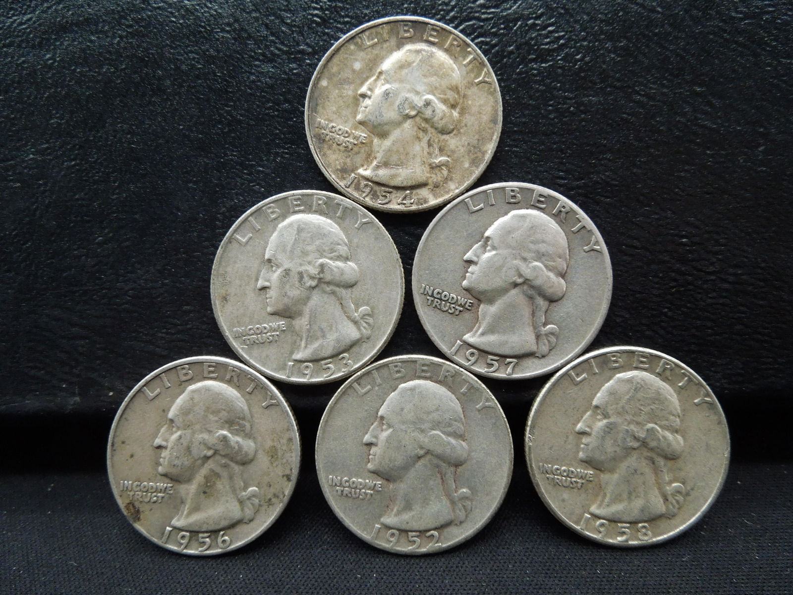 (5) 1950's Washington Quarters (1 of 2)