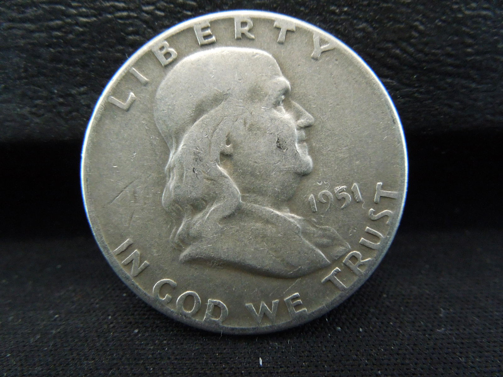 1951 SILVER (90%) FRANKLIN HALF, ONLY 16.8 MILL MINTED! (1 of 4)