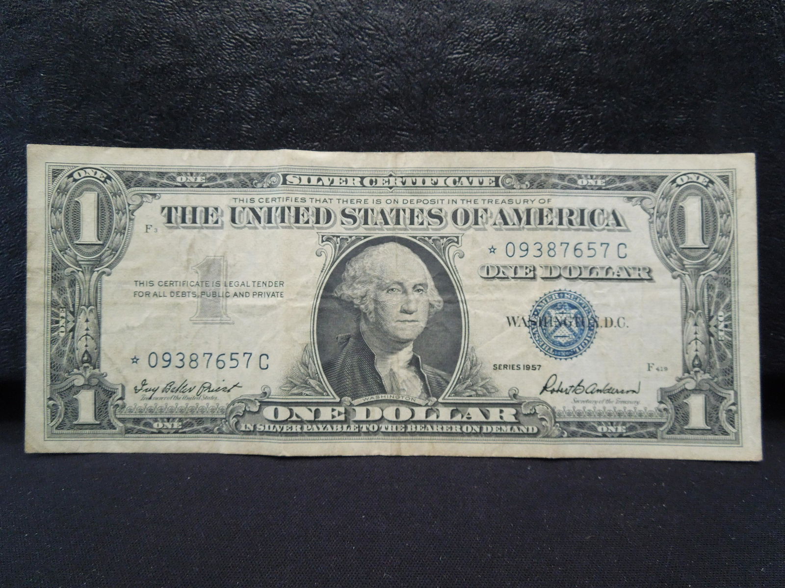 1957 $1.00 Silver Certificate STAR Note (1 of 3)
