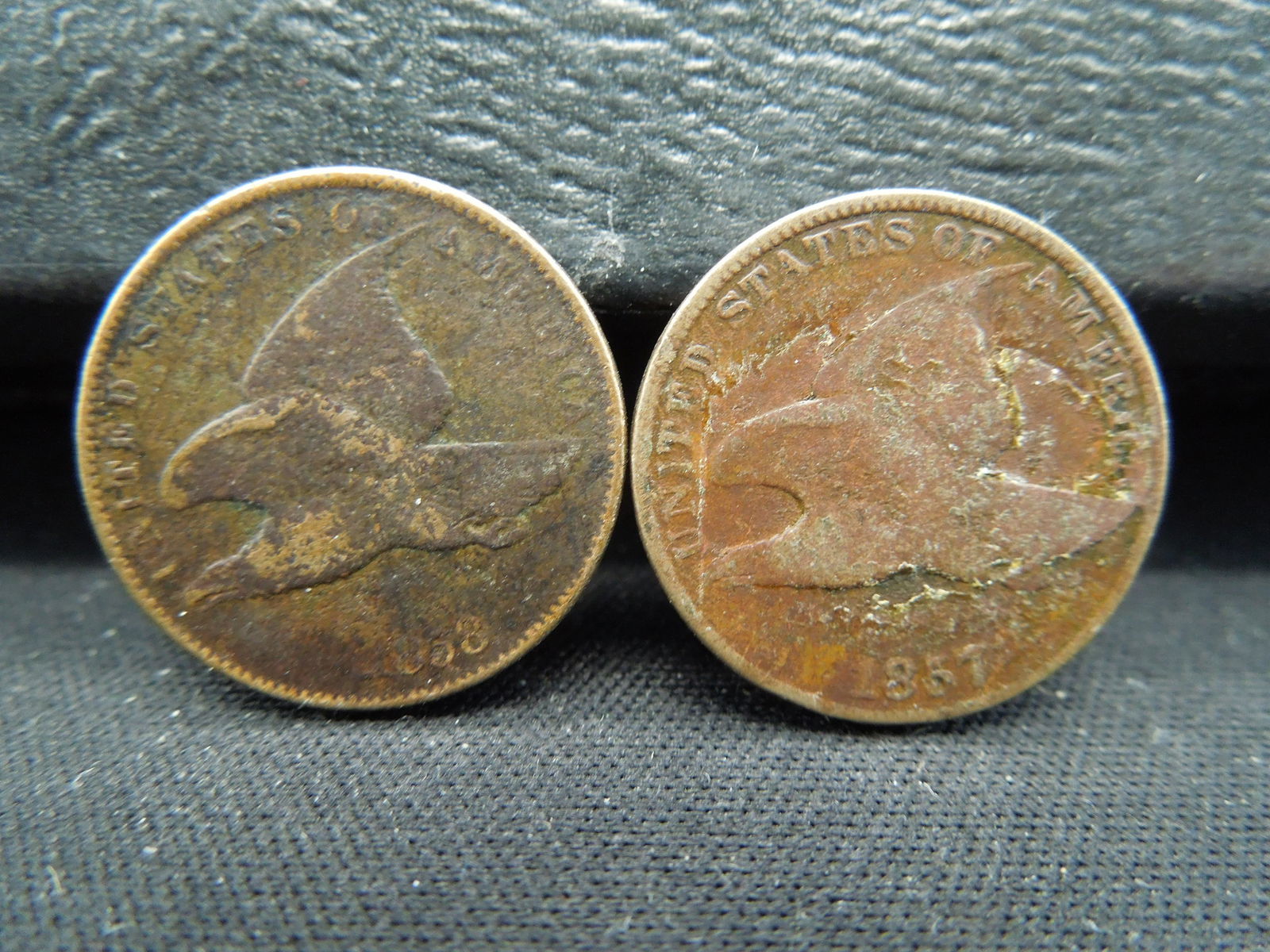 Pair of 1857 & 1858 Flying Eagle Cents (1 of 2)