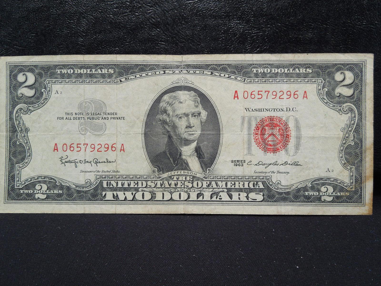 1963 $2 Red Seal US Note (1 of 3)