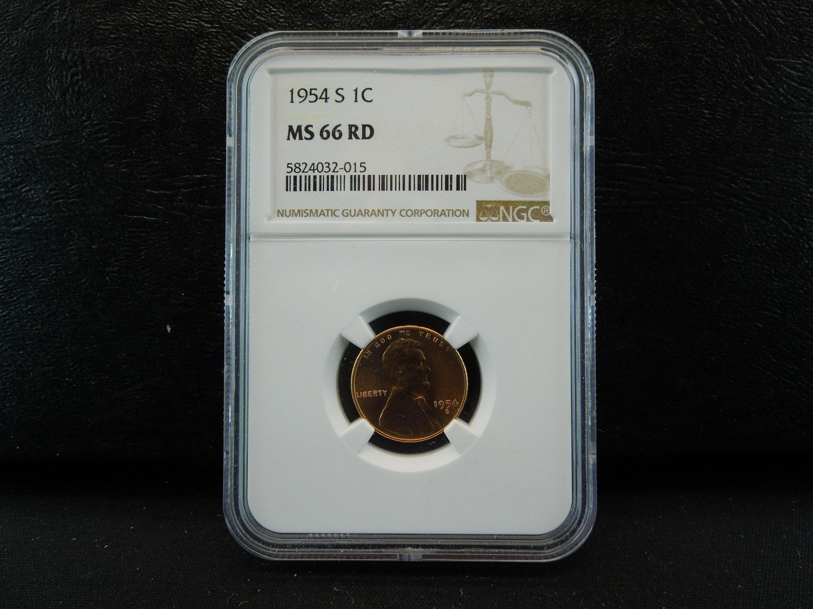 1954 S Lincoln Cent NGC MS66 RED Blazer! (1 of 4)