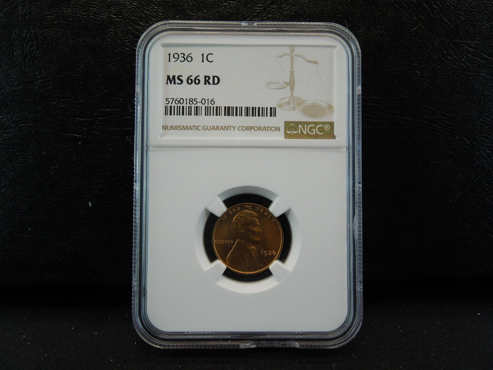 1936 Lincoln Cent NGC MS66 RED (1 of 4)