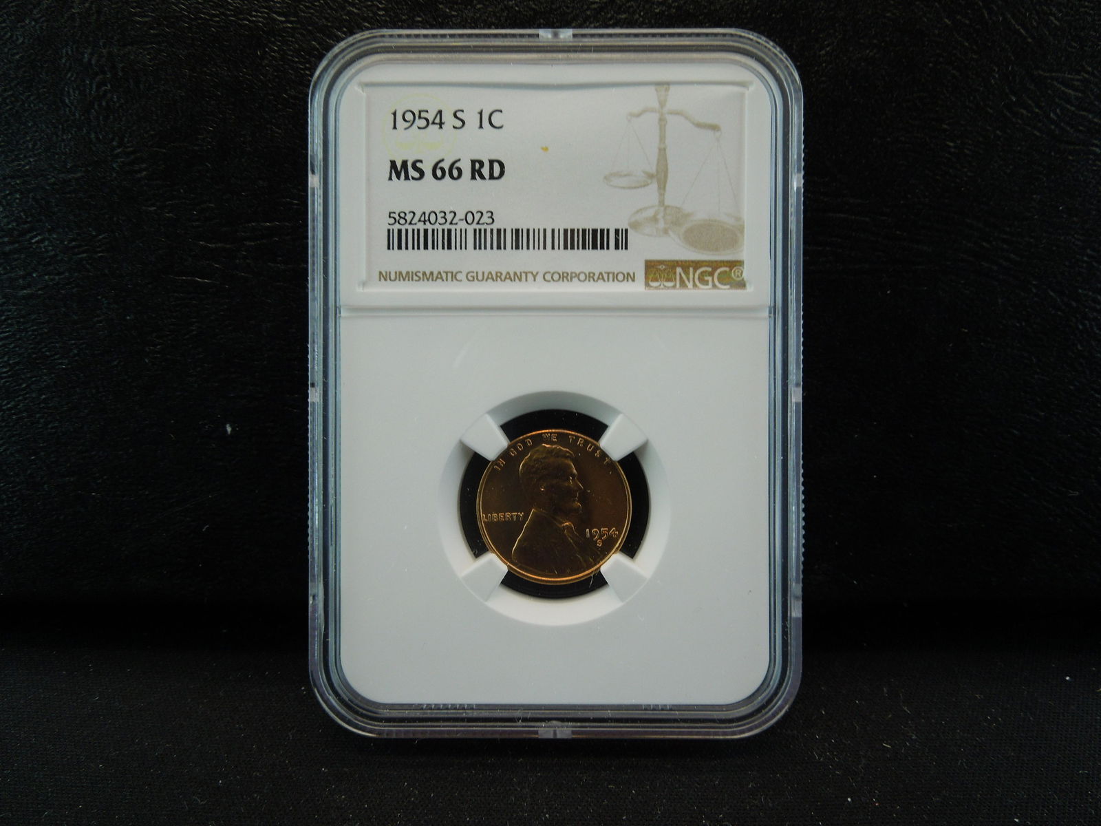 1954 S Lincoln Cent NGC MS66 RED Blazer! (1 of 4)