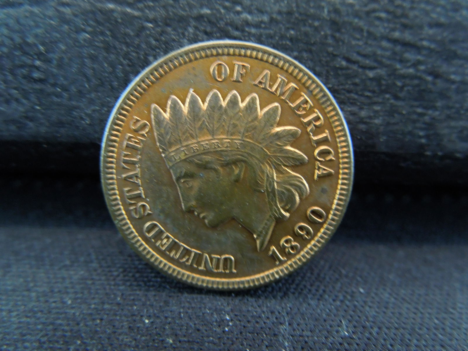 1890 Indian Cent CH BU Gorgeous Color (1 of 2)