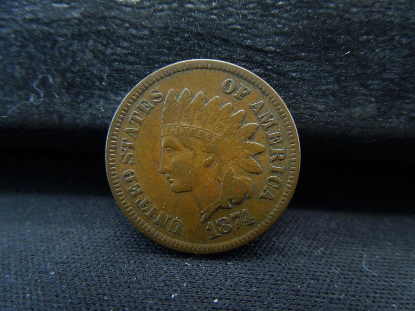 1874 Indian Cent AU Better Date Nice Color (1 of 2)