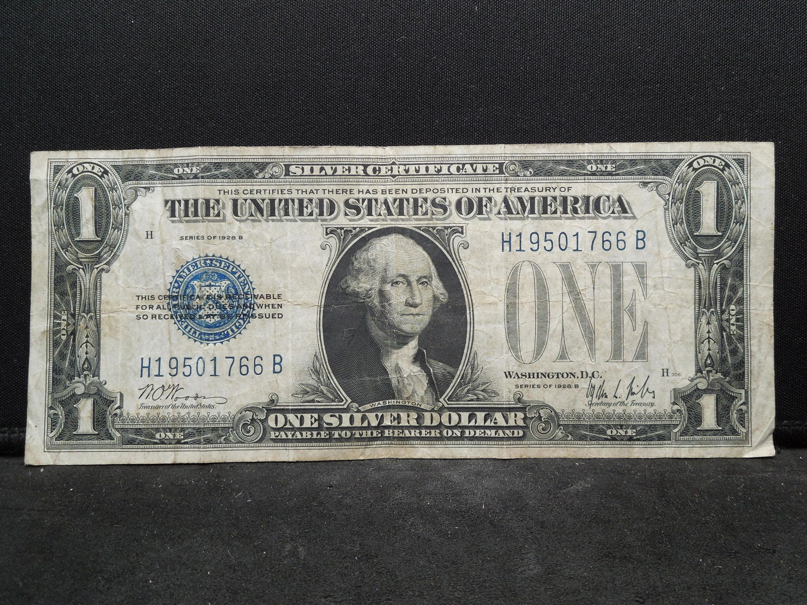 1928 B $1.00 Silver Certificate Funnyback (1 of 3)