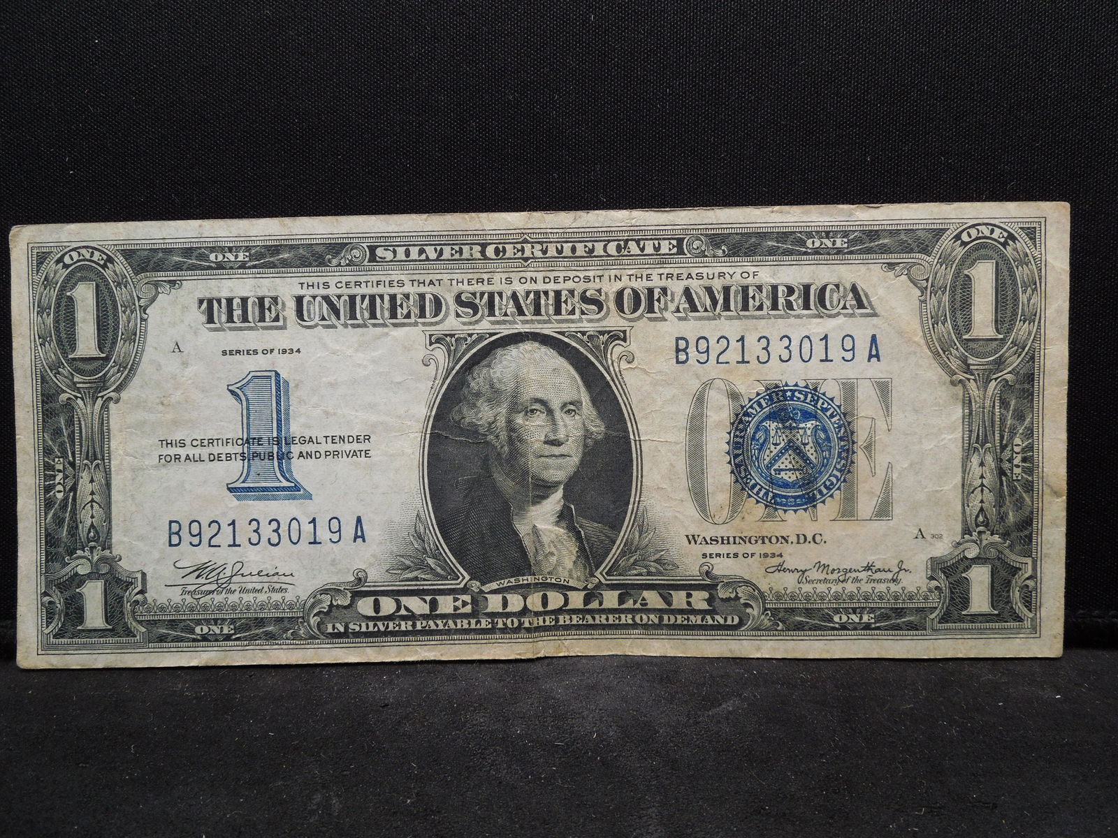 1934 $1.00 Silver Certificate Funnyback (1 of 3)