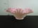 Fenton Milk Glass Ruffled Edged Bowl, with Pink Inside