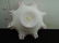 Fenton Milk Glass Ruffled Edged Bowl, with Pink Inside - 3