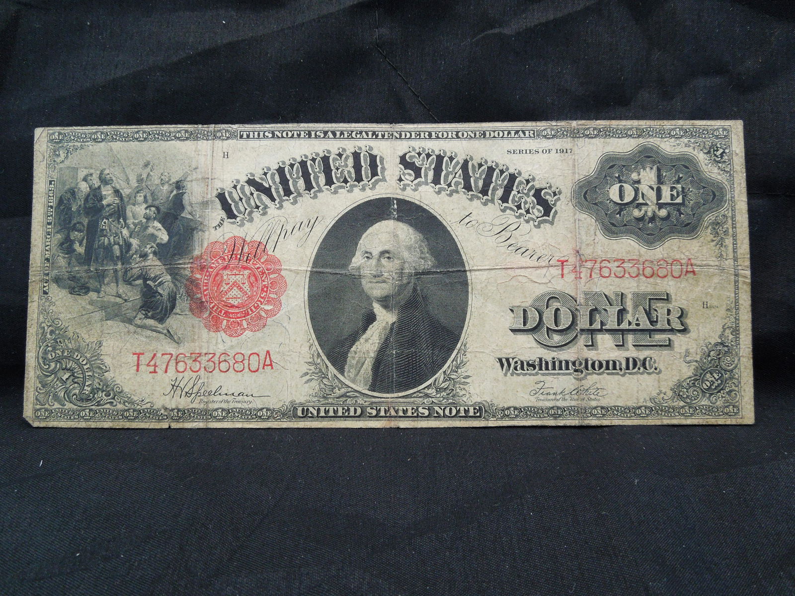 1917 Large Size One Dollar Note (1 of 3)