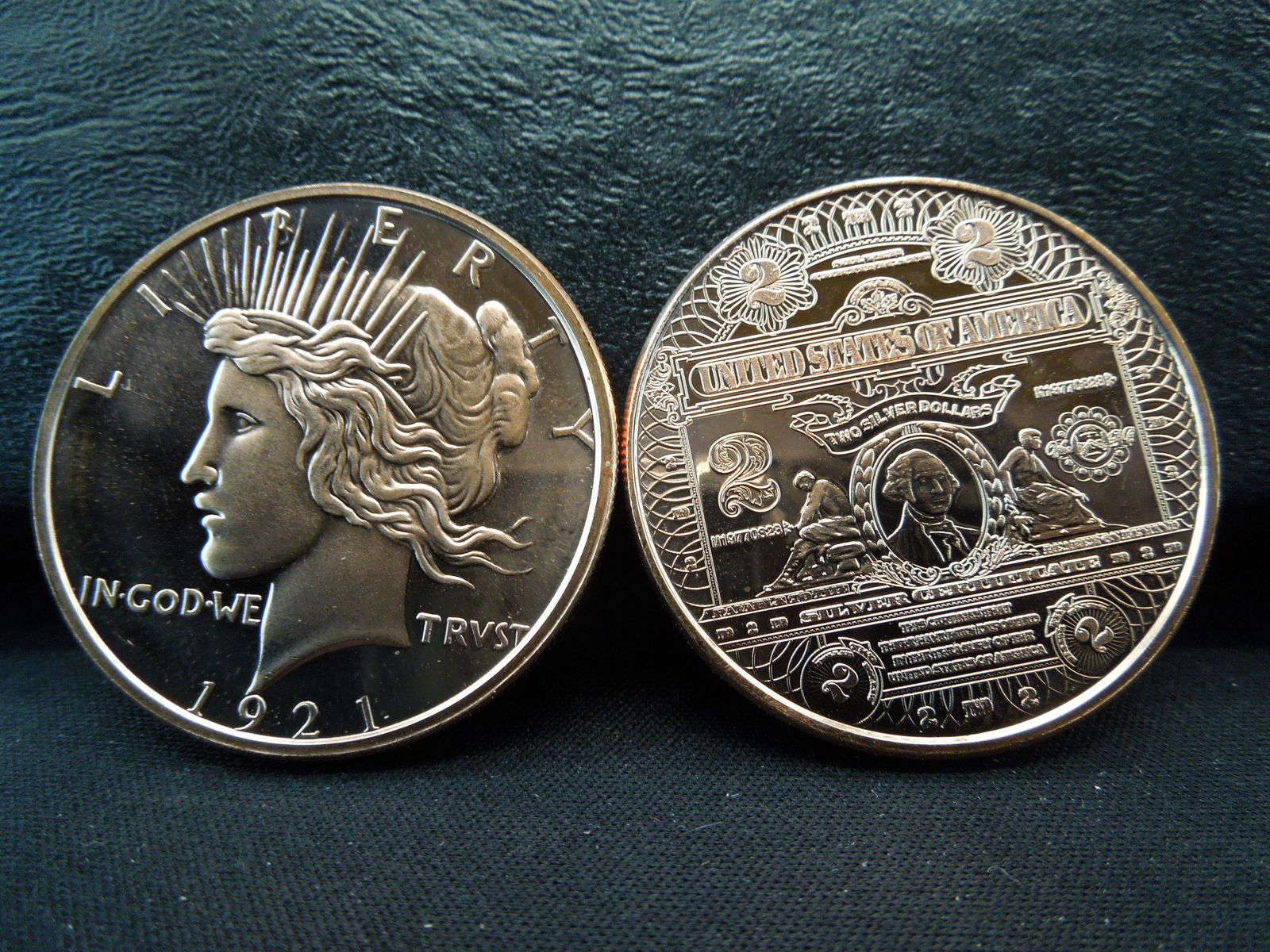 (2) Copper Rounds .999 Mercury, and Washington (1 of 6)