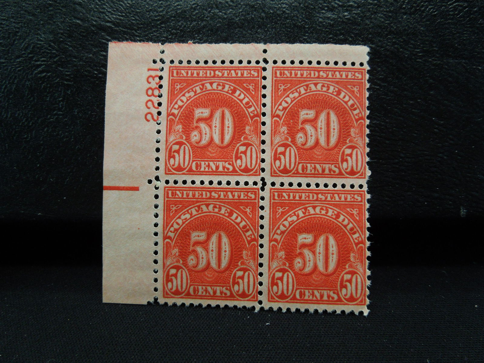 1931 50 Cent Postage Due Plate Block.  Mint Never (1 of 2)
