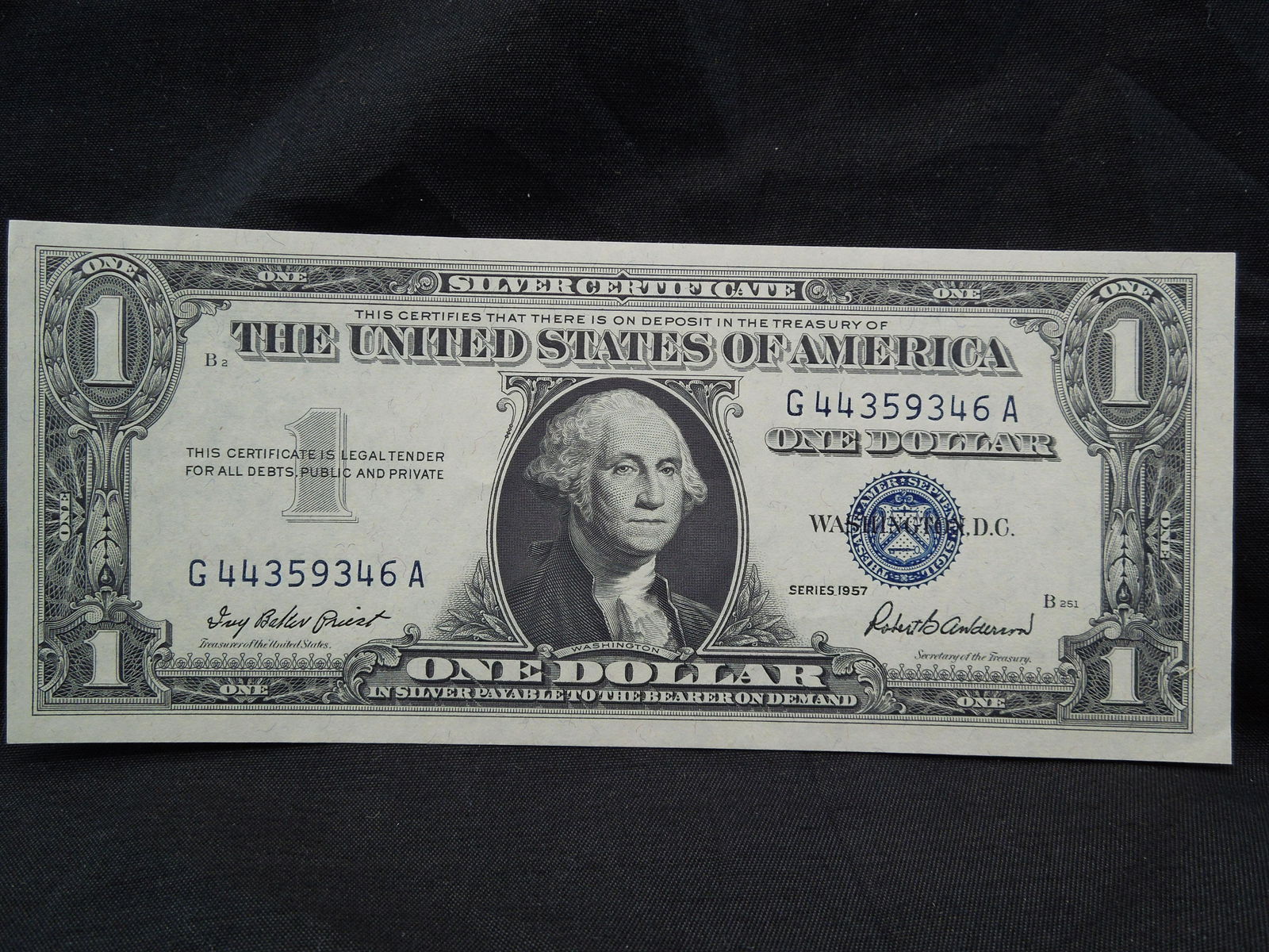 1957 One Dollar Silver Certificate (1 of 3)