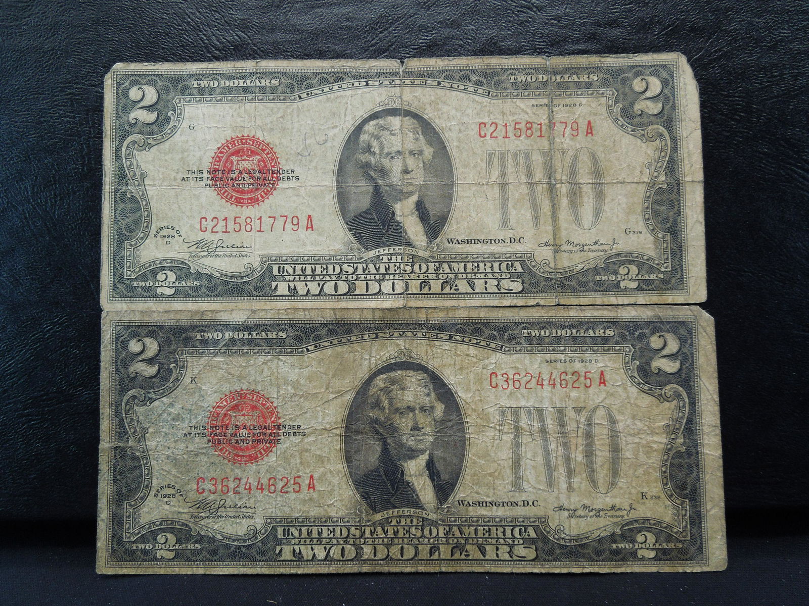 (2) 1928 D Two Dollar Notes (1 of 4)