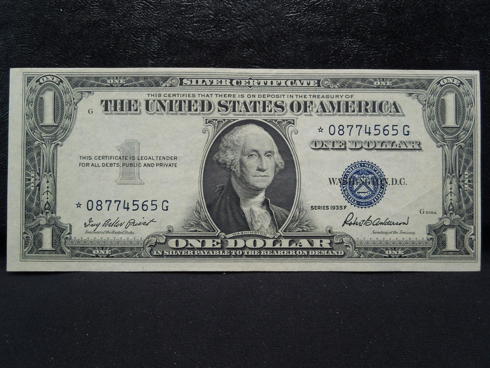 1935 F $1 Silver Certificate STAR REPLACEMENT NOTE. (1 of 3)