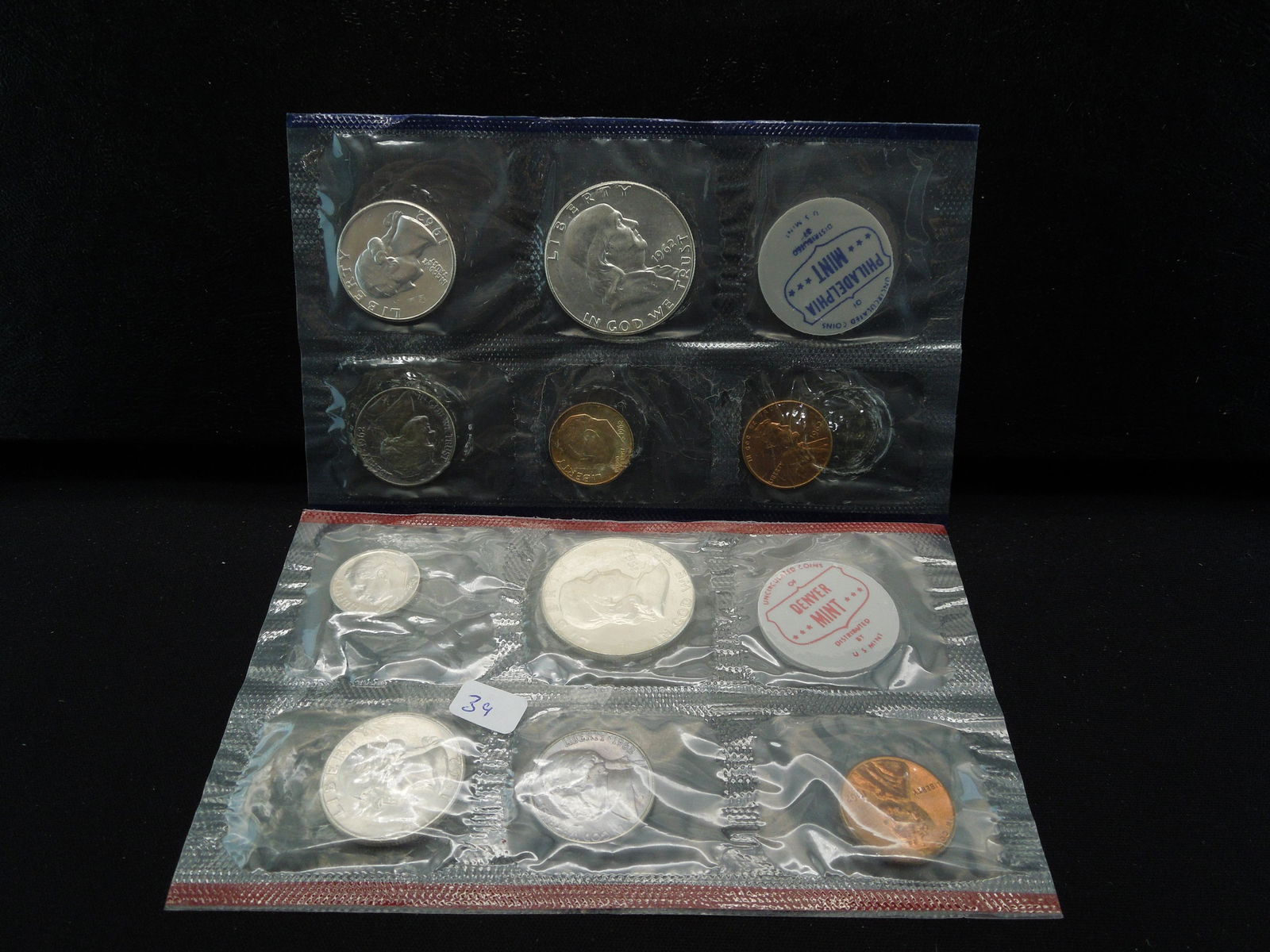 1962 P/D Mint Set in original government holders.  Not (1 of 7)