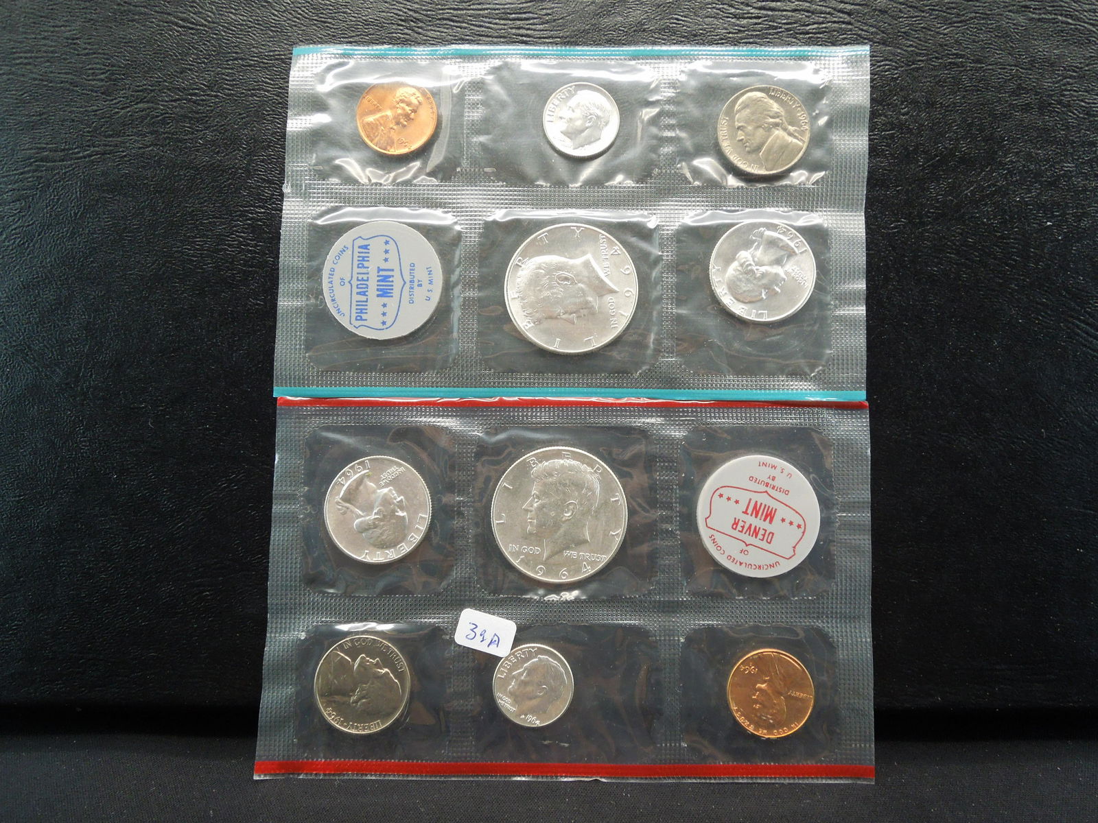 1964 P/D Mint Set in original government holders.  Not (1 of 3)
