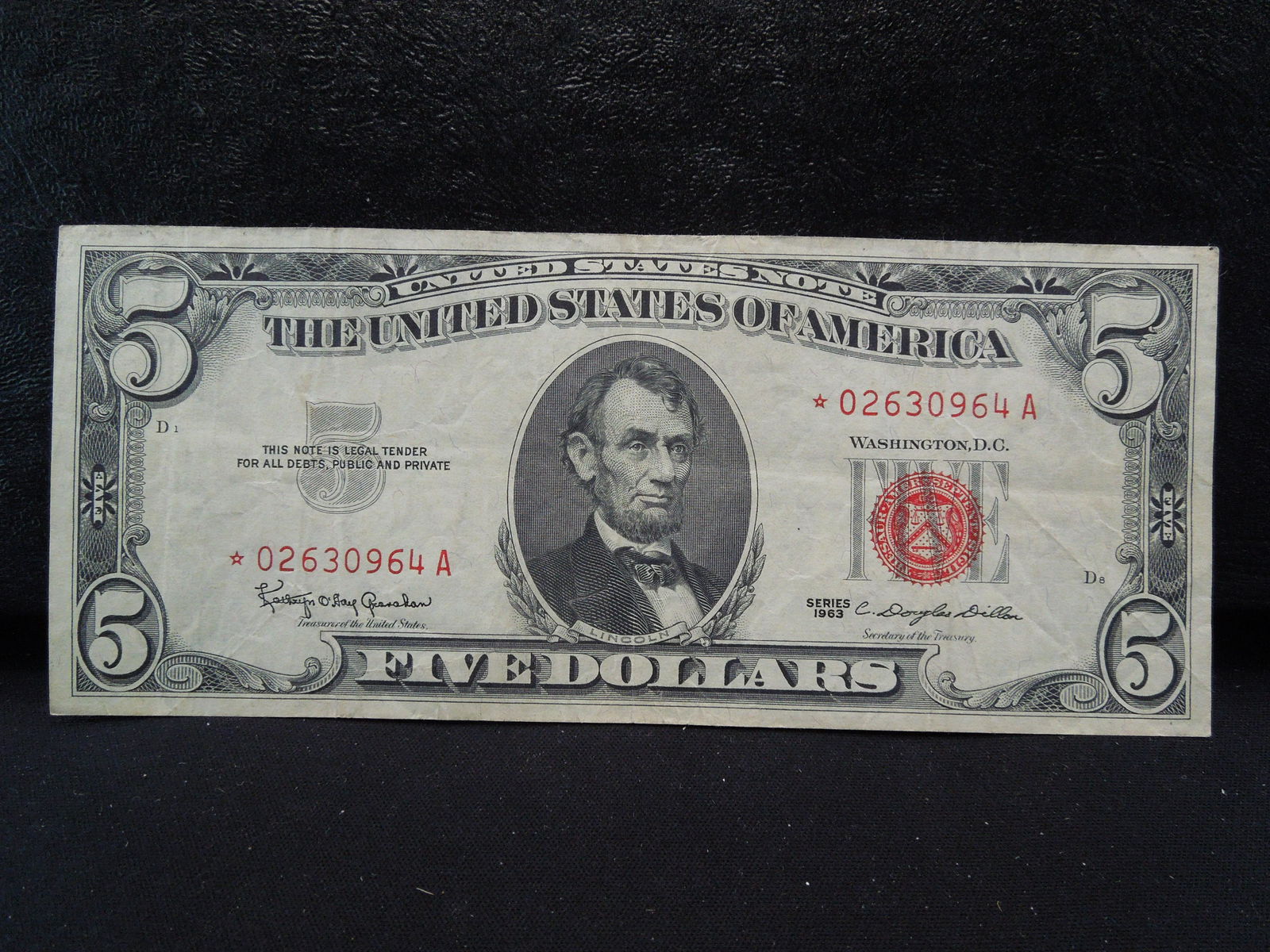1963 Five Dollar Star Note (1 of 3)