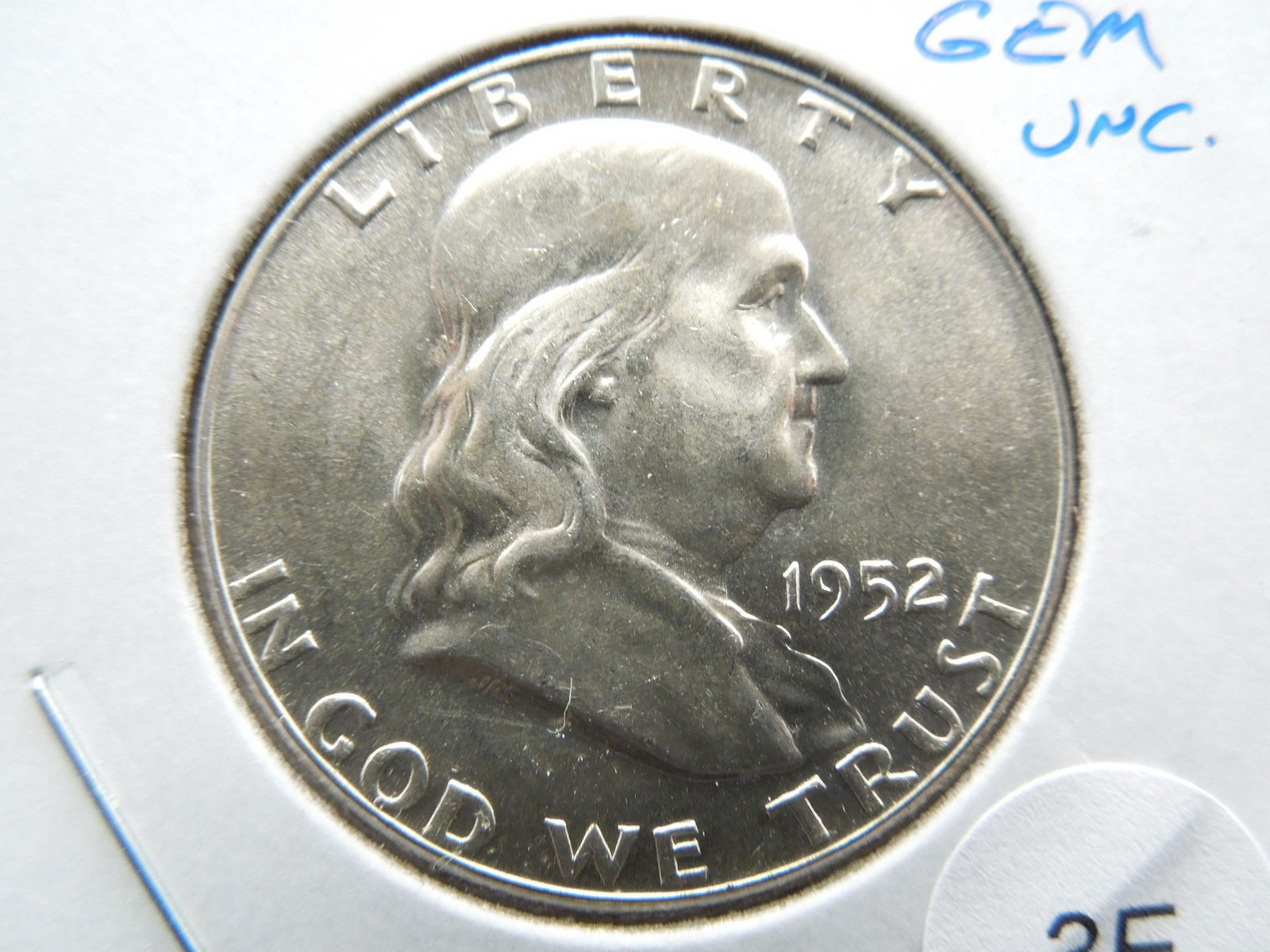 1952 Franklin 50c.  Gem UNC. (1 of 3)