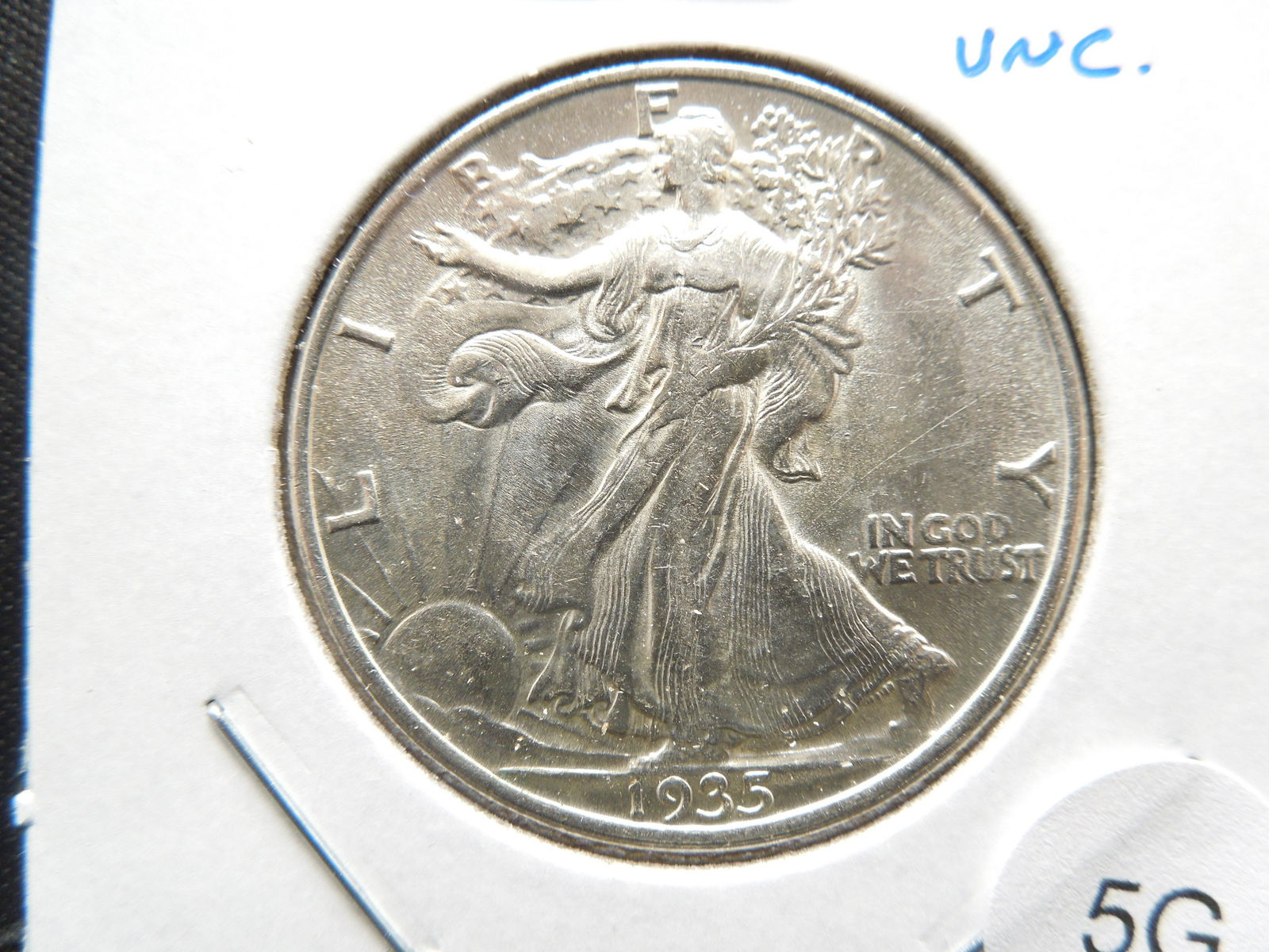 1935 Walking Liberty 50c.  UNC. (1 of 3)