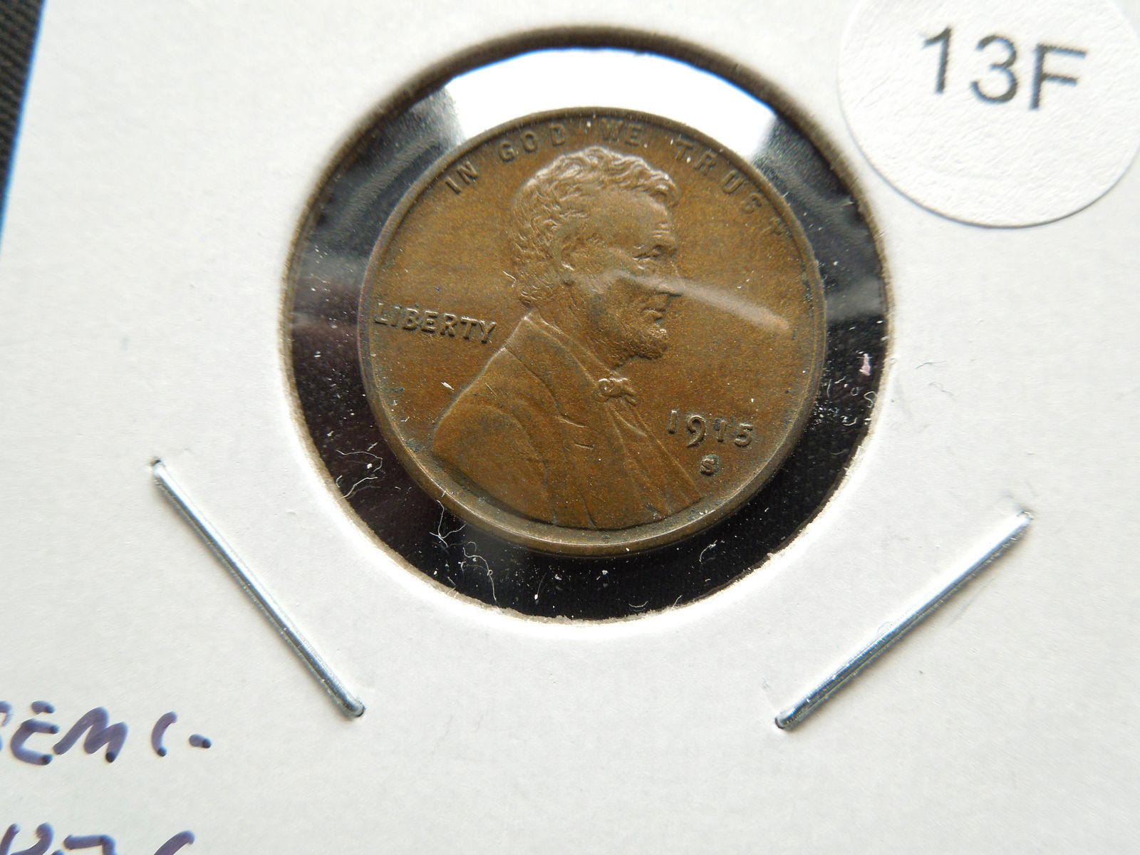 1915-S Lincoln 1c.  Semi-Key.  XF. (1 of 3)