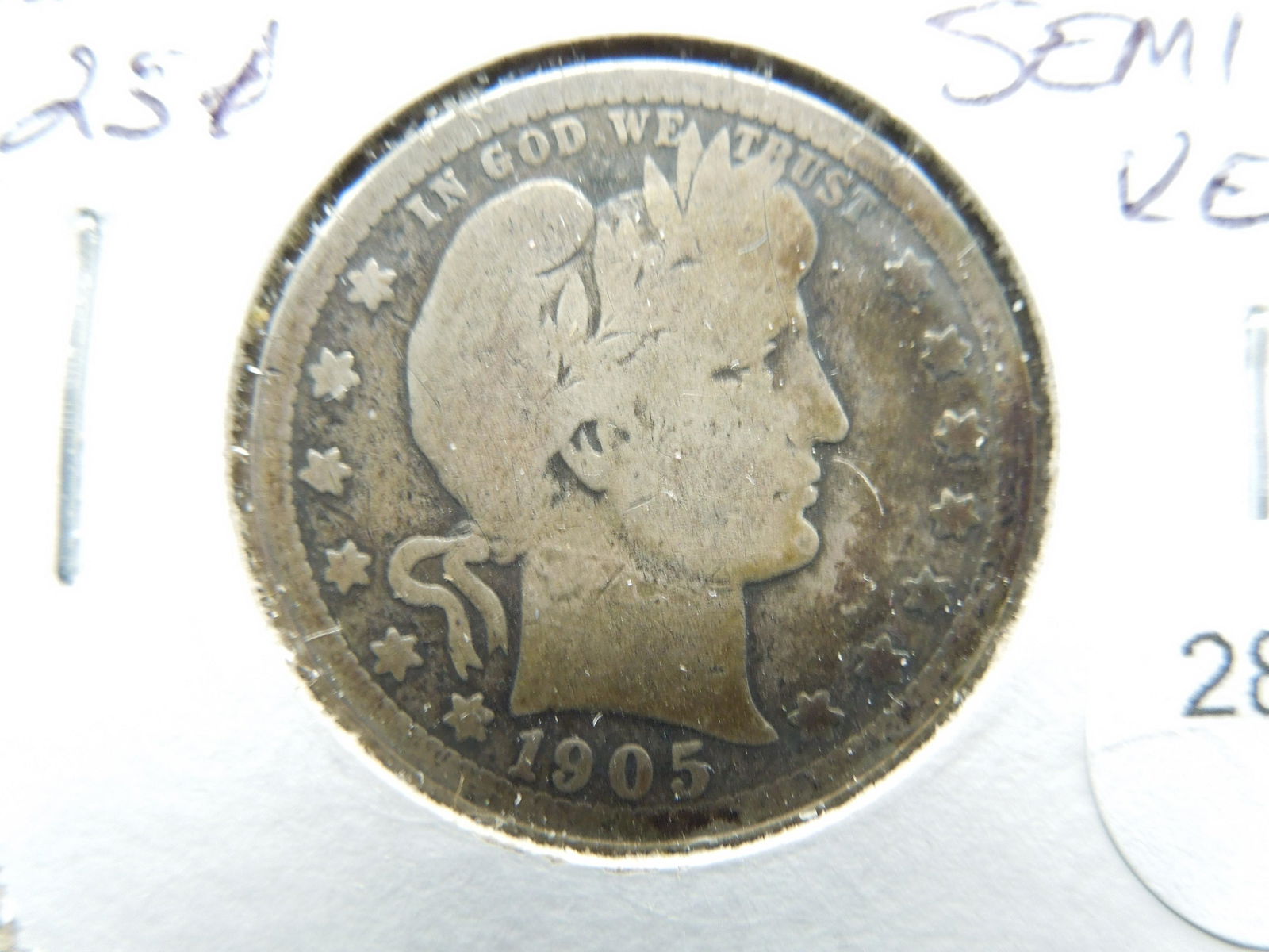 1905-O Barber 25c.  Good.  Semi-Key. (1 of 3)