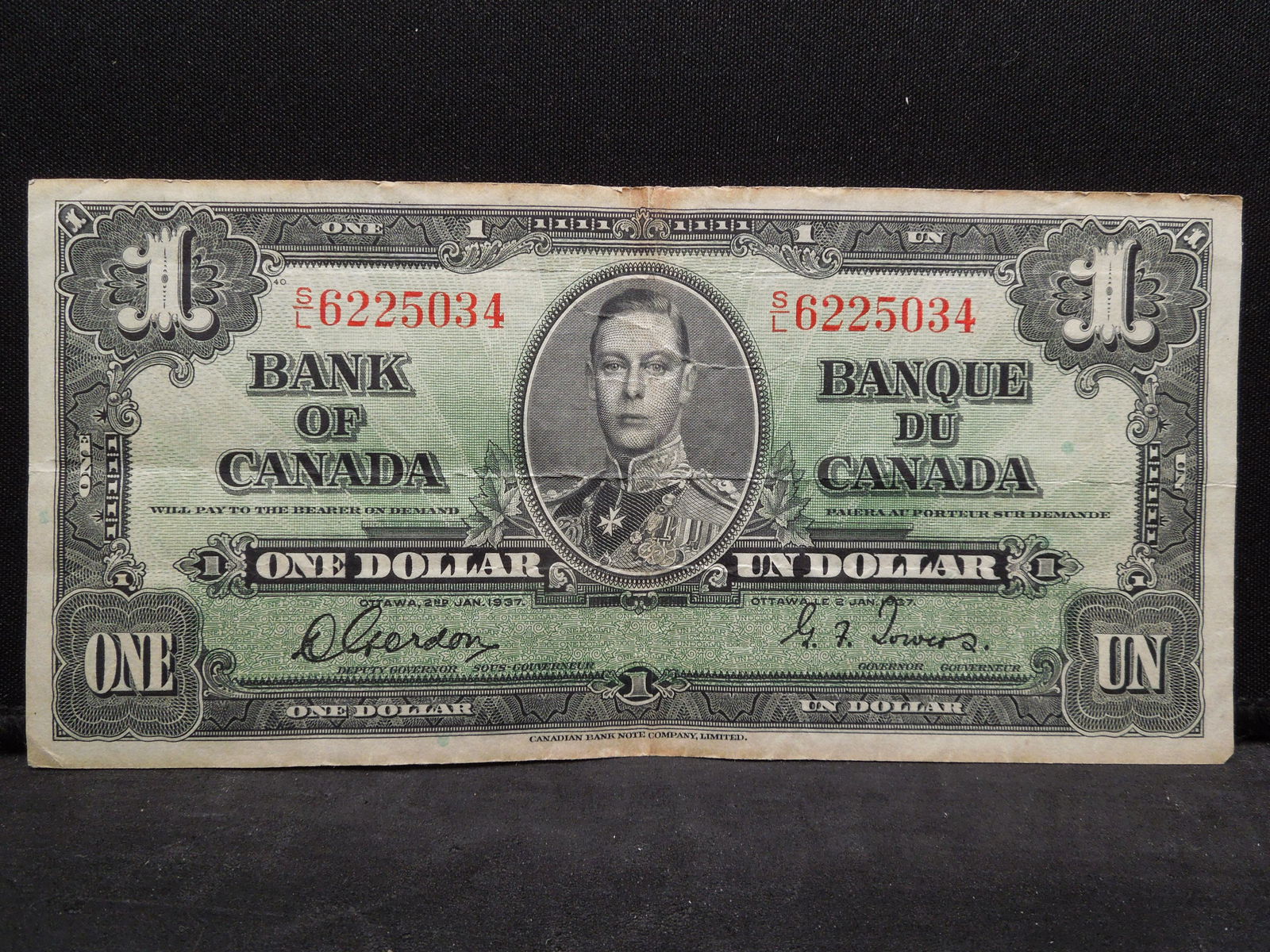 1937 Canada $1. (1 of 3)