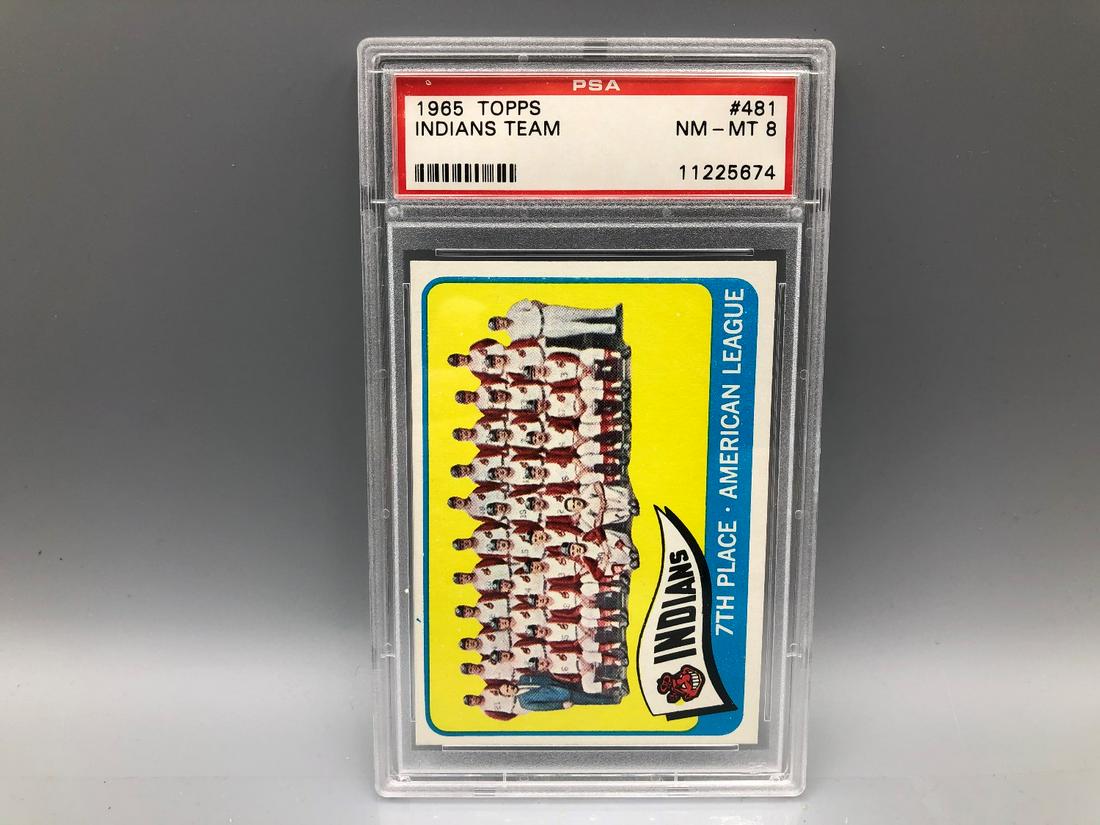 1965 Topps Indians Card #481 PSA 8 (1 of 2)