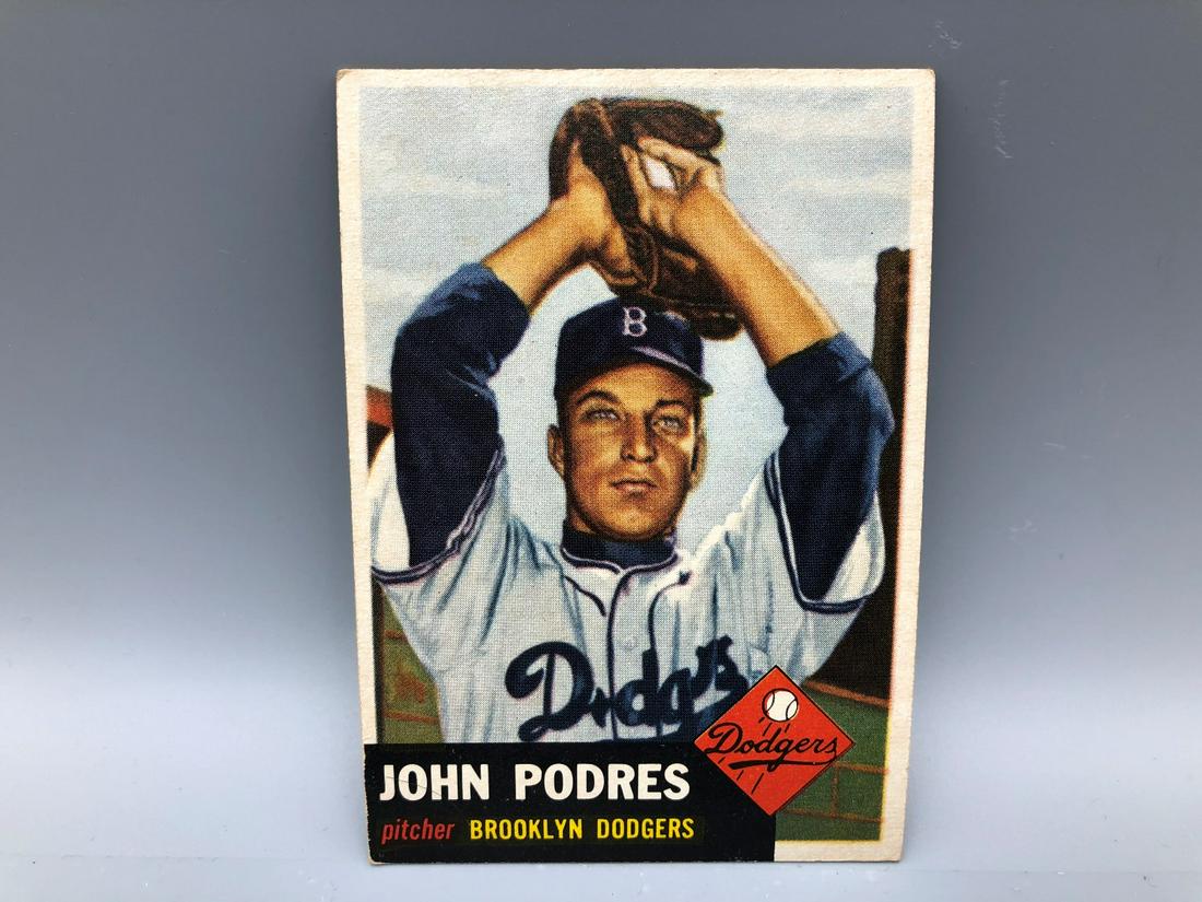 1953 Topps John Podres #263 Short Print Rookie (1 of 2)