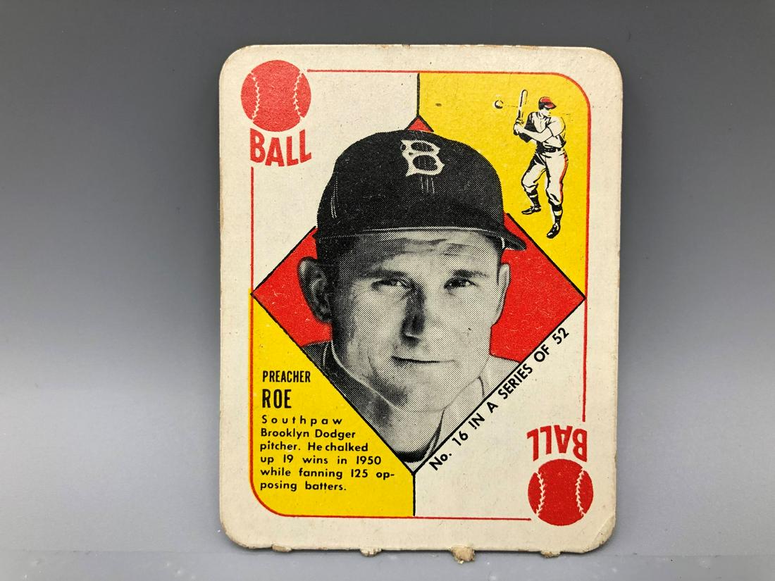 1952 Topps Red Back Preacher Roe (1 of 2)