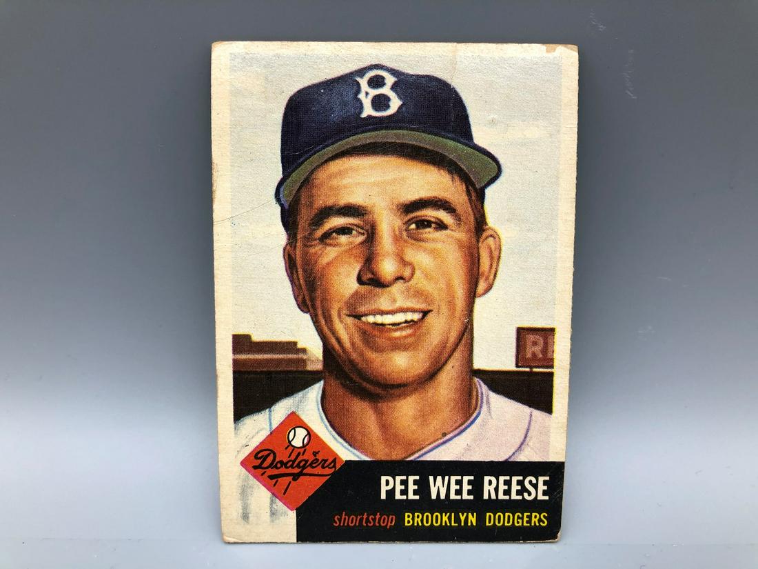 1953 Topps Pee Wee Reese #76 Short Print HOF (1 of 3)