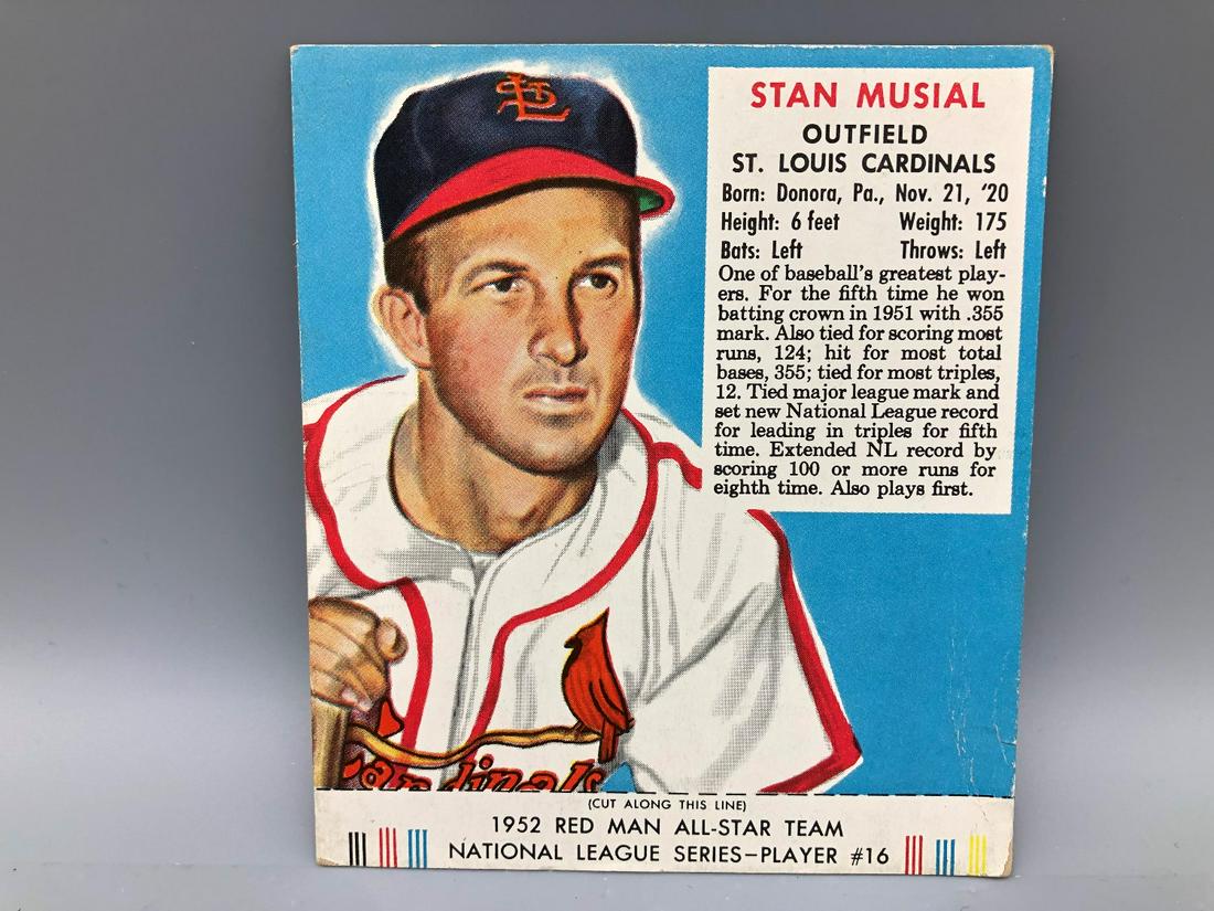1952 Red Man Stan Musial #16 HOF: 1952 Red Man Stan Musial #16 HOF