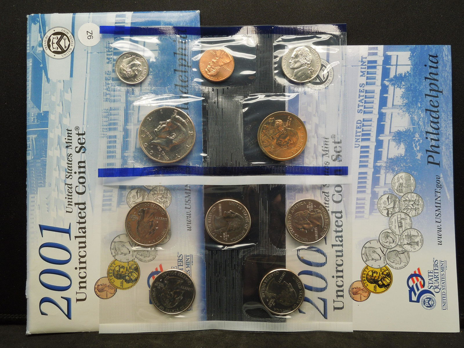 2001 P US Mint UNC Coin Set (1 of 5)