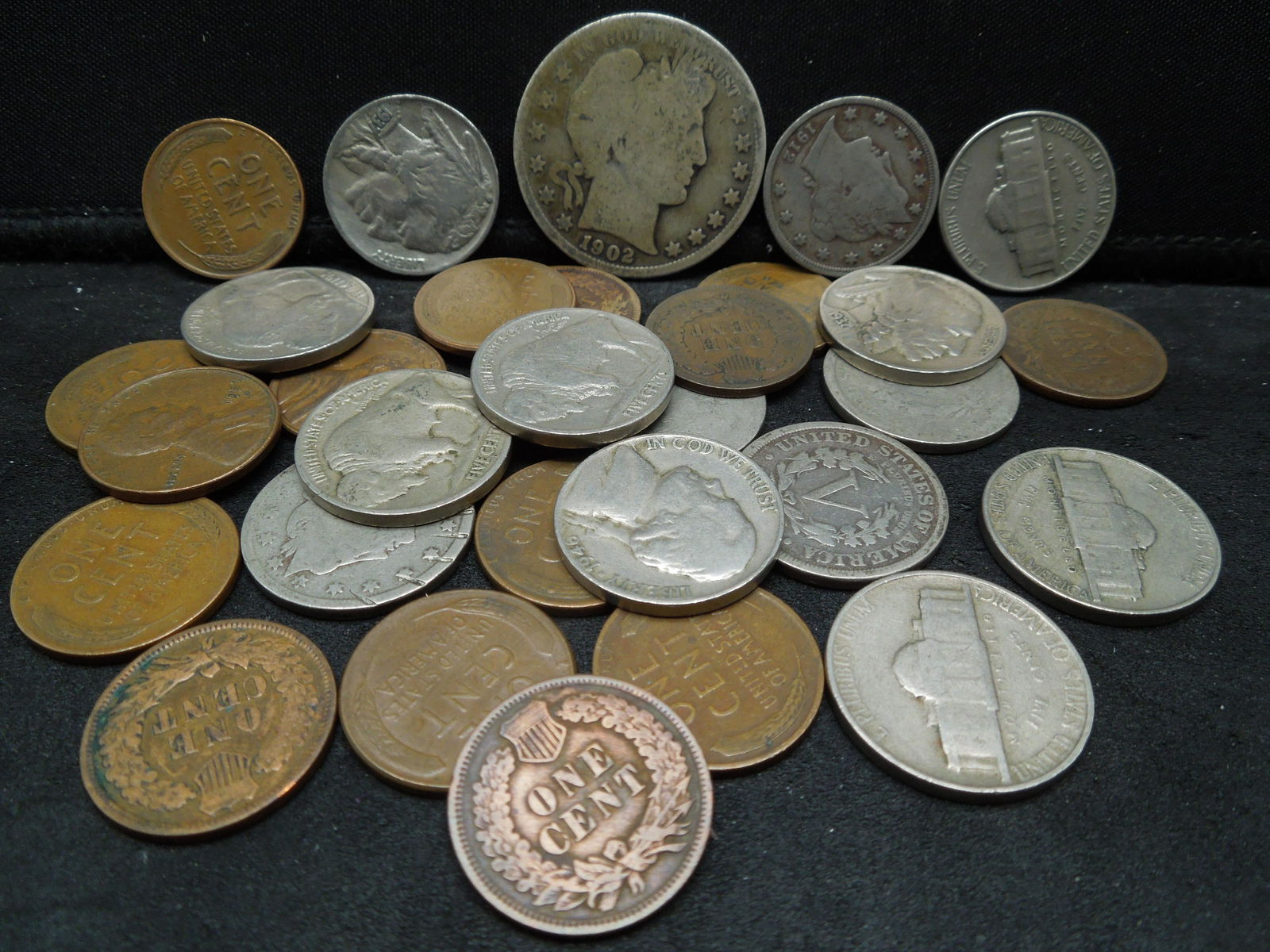 AMAZING GRAB BAG LOT-- 30 COINS- Barber Half, Jefferson (1 of 4)
