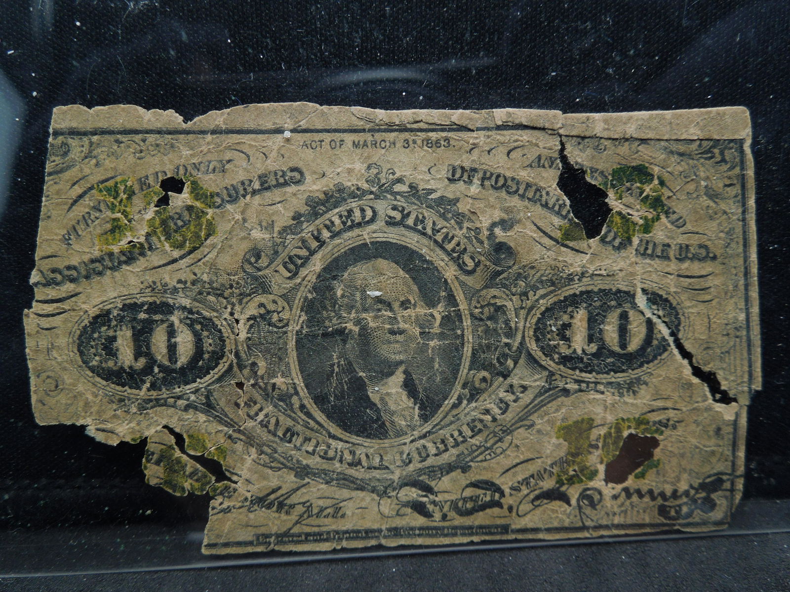 Ten Cent US Fractional Note, Ripped (1 of 2)