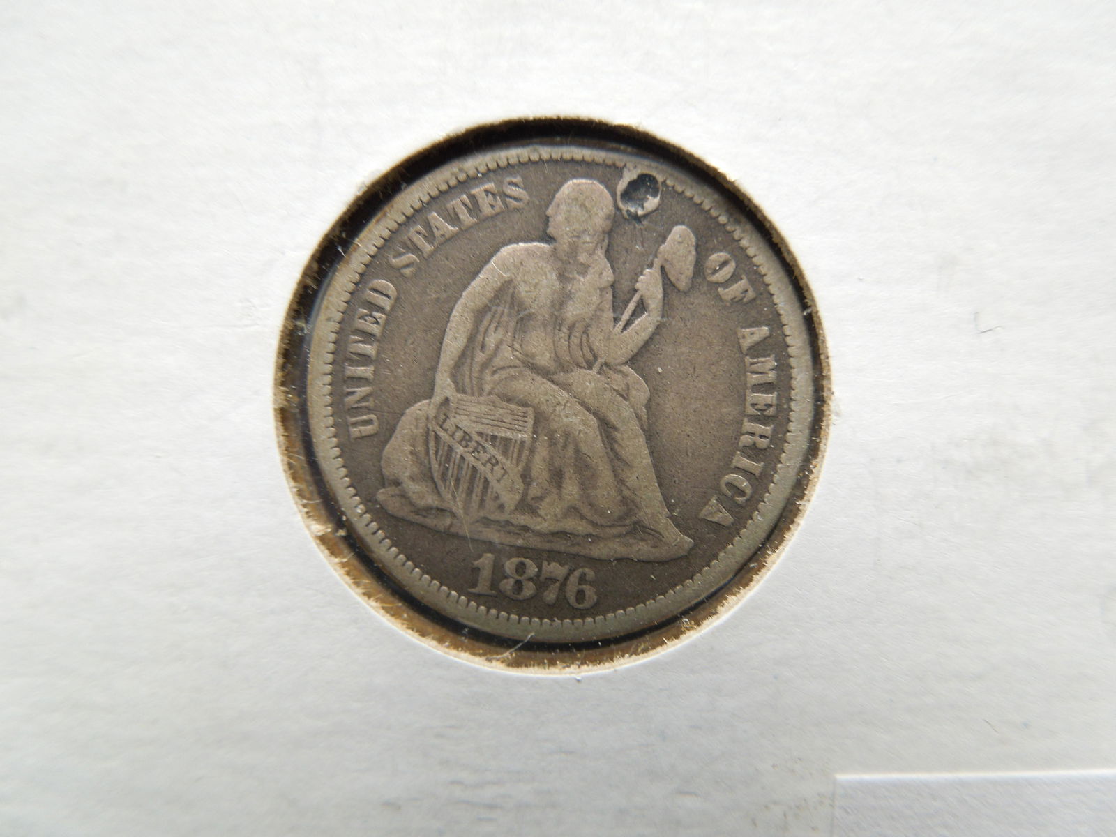 1876 Seated Liberty Dime - FULL LIBERTY- 90% Silver (1 of 3)
