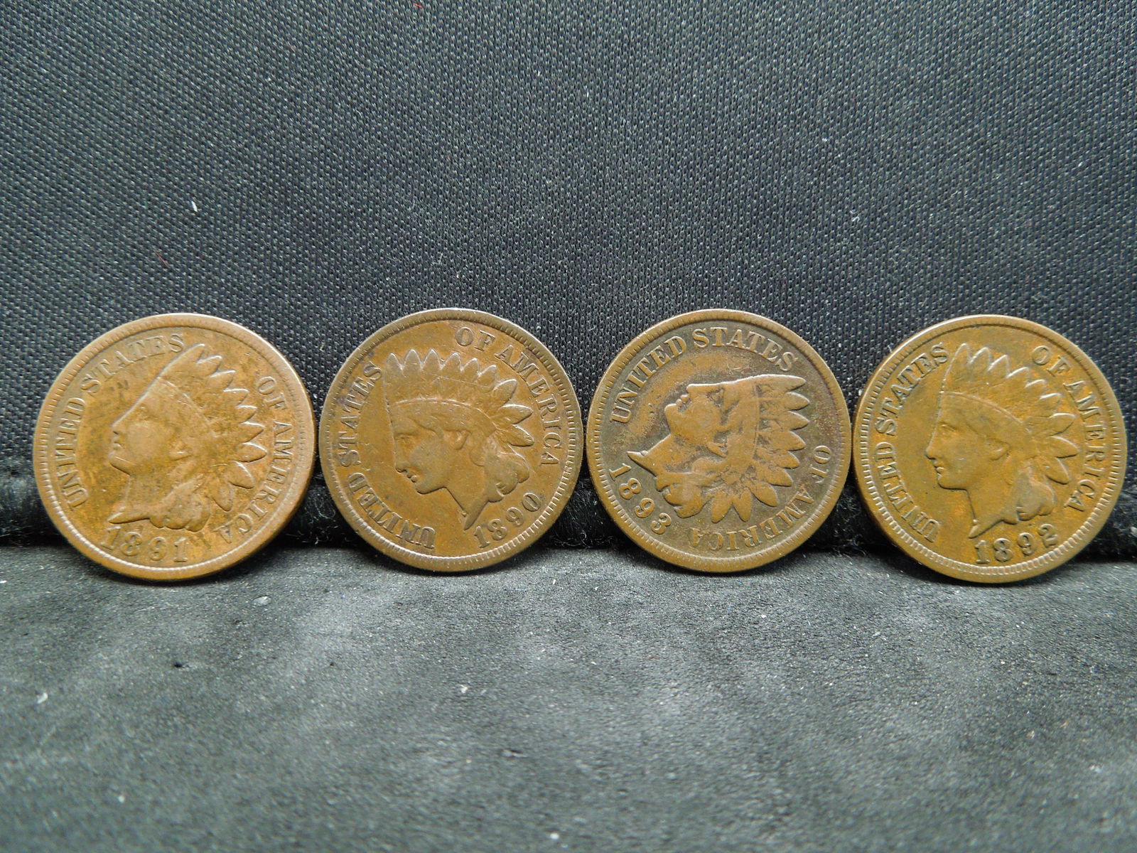 1890, 91, 92, 93 Indian Cents (1 of 2)