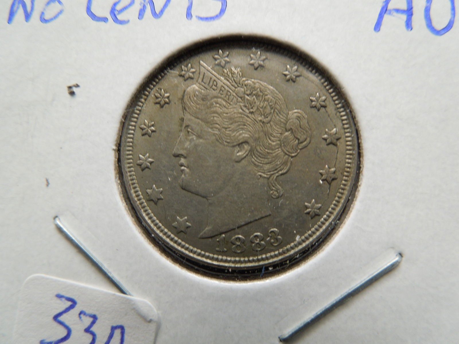 1883 V Nickel with No Cents. Nice Choice AU (1 of 3)