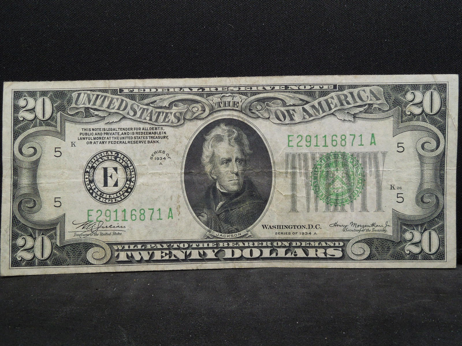 1934 A Twenty Dollar Note (1 of 3)