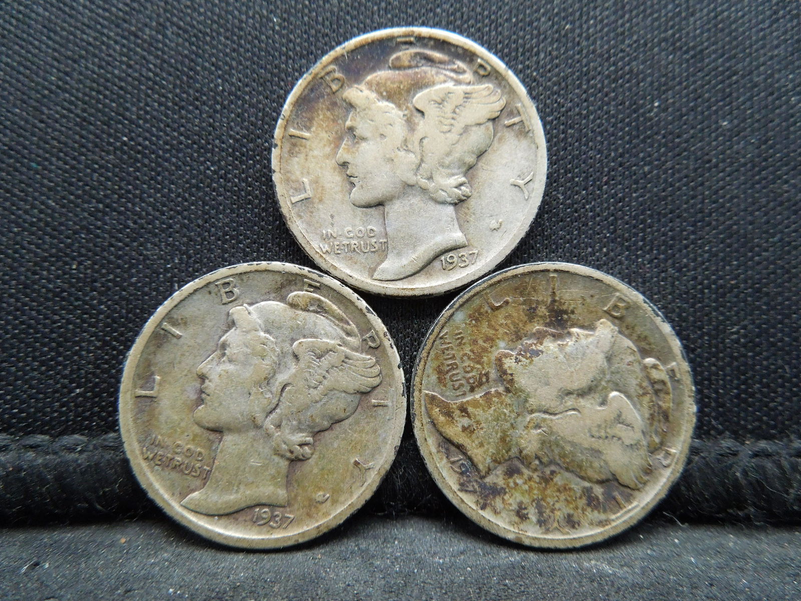 1937 PDS Mercury Dimes (1 of 2)