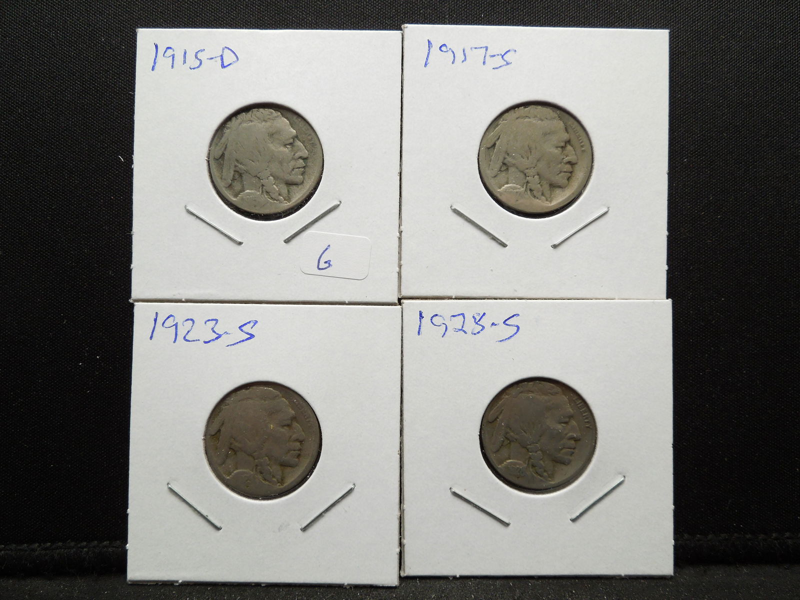 (4) Early date Buffalo Nickels.  Some 2 digit and some (1 of 5)
